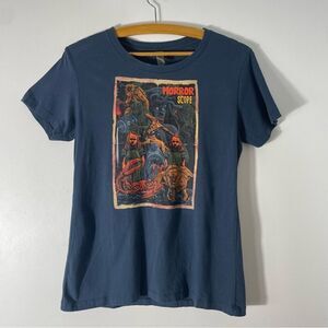 Next Level Apparel Kids Horror Scope Short Sleeve Gray Tee Size L